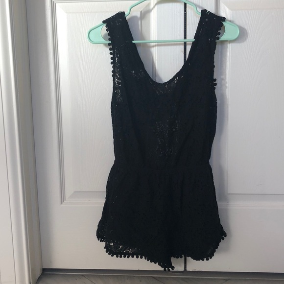 black romper bathing suit